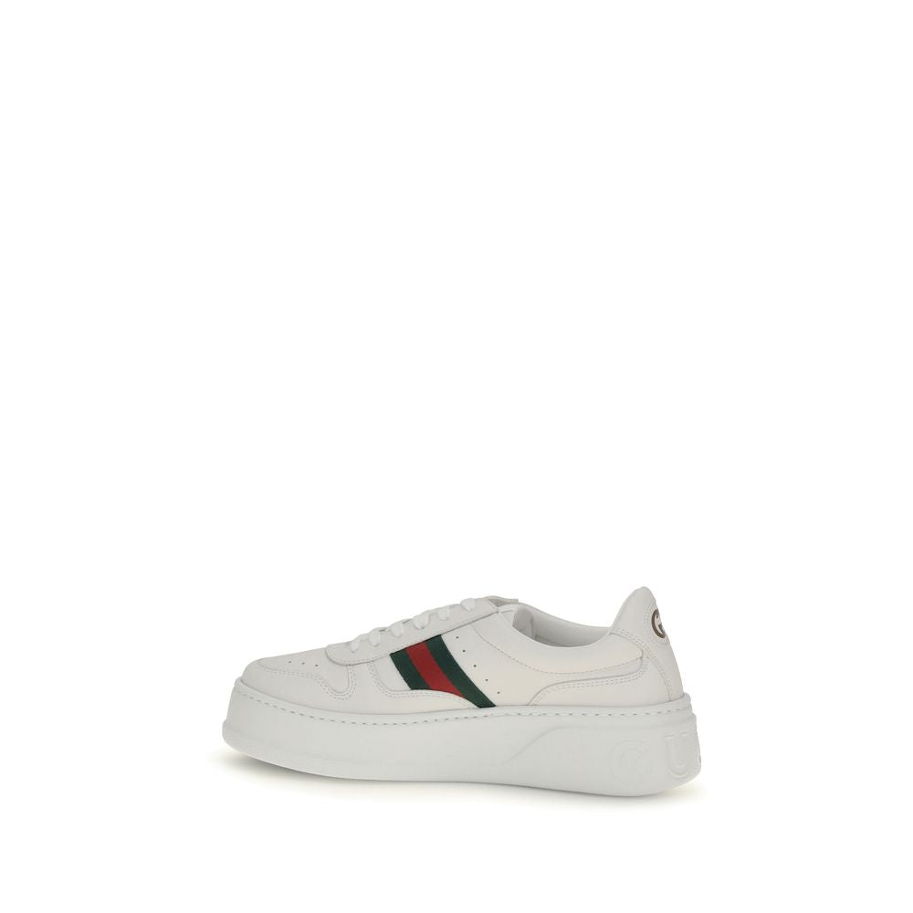 Baskets Chunky Gucci en Cuir de Veau Blanc Bos Taurus