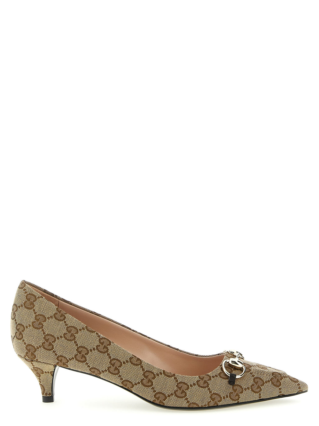 Décolleté Gucci beige in poliestere con tacco medio