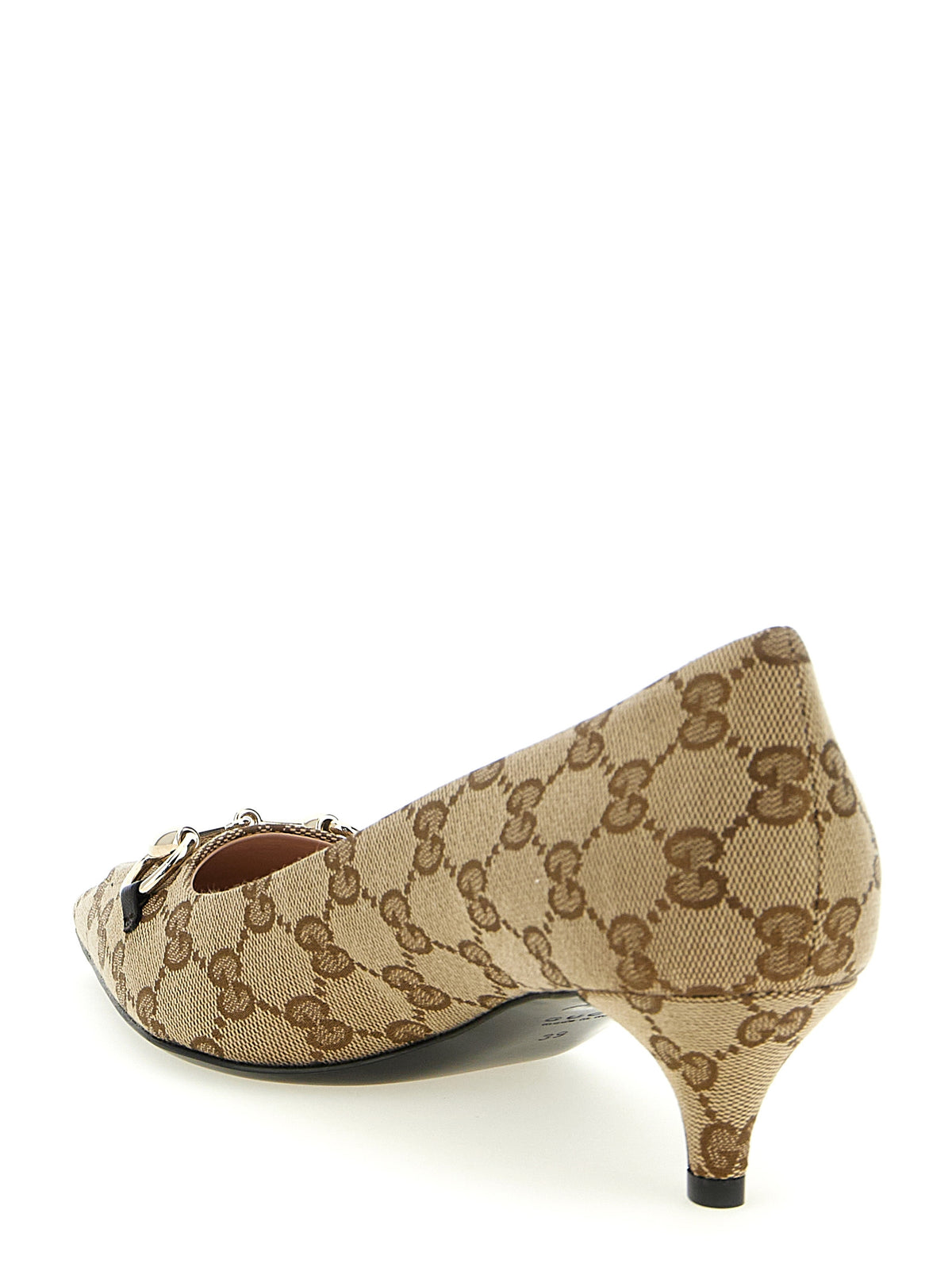Décolleté Gucci beige in poliestere con tacco medio