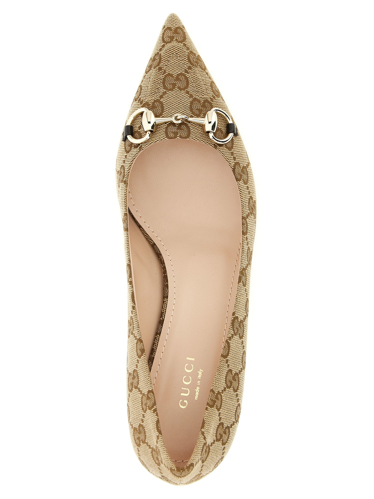 Décolleté Gucci beige in poliestere con tacco medio