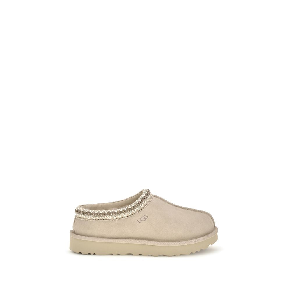 UGG Beige Leder Pantoletten