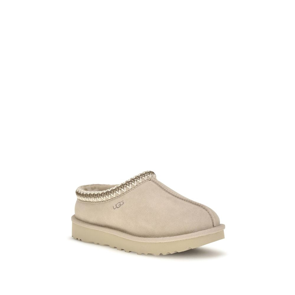 UGG Beige Leder Pantoletten