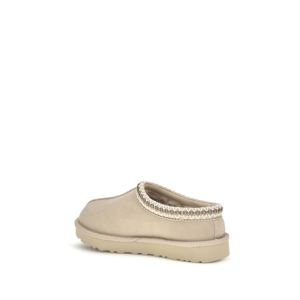 UGG Beige Leder Pantoletten