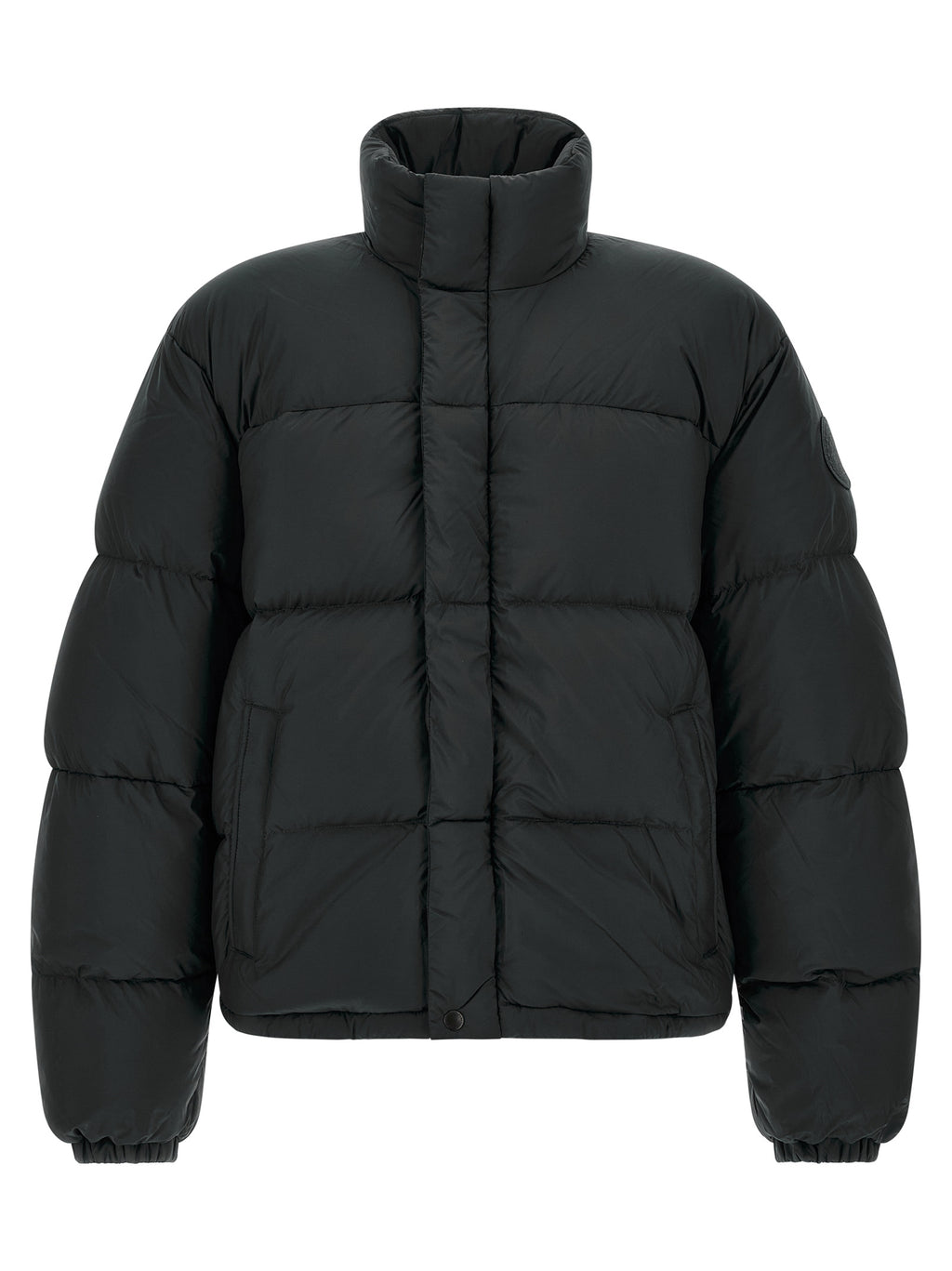 Giacca lunga Canada Goose in poliammide nero