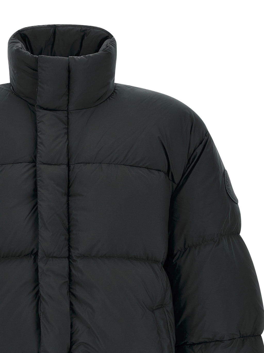 Giacca lunga Canada Goose in poliammide nero