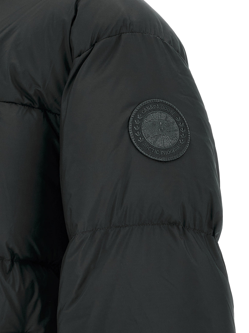 Giacca lunga Canada Goose in poliammide nero
