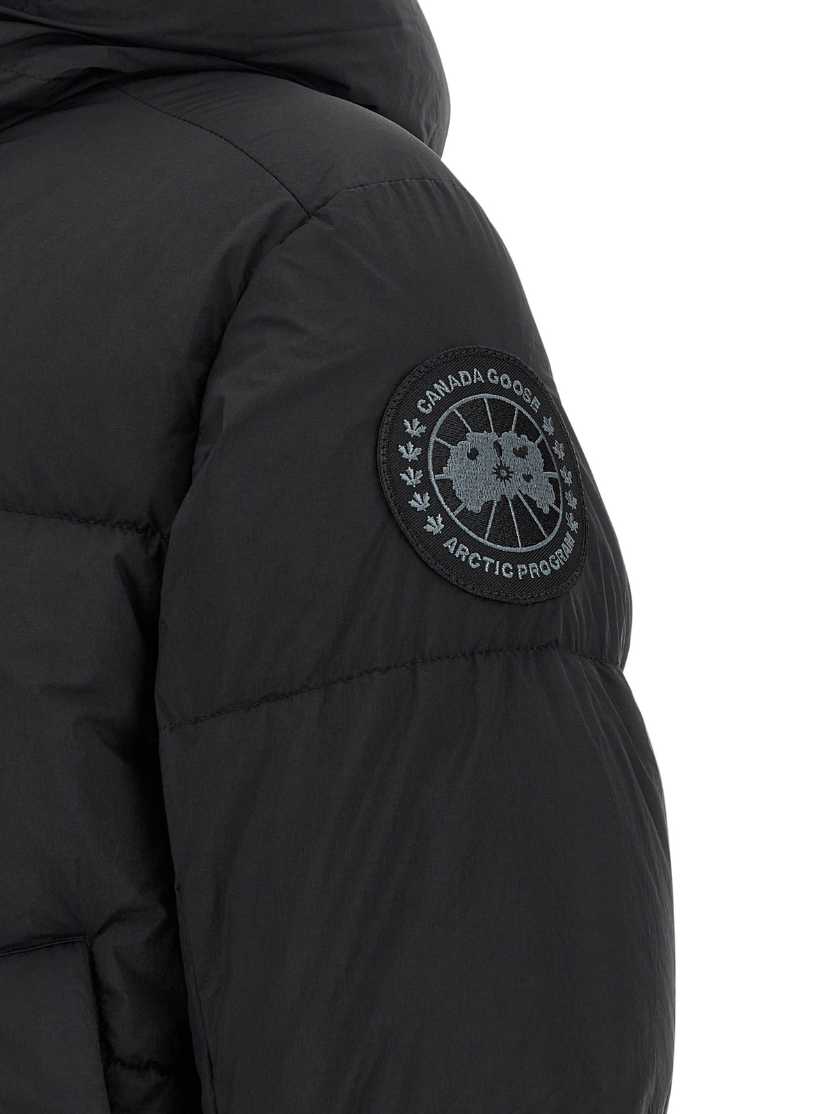 Chaqueta larga de poliamida negra Canada Goose