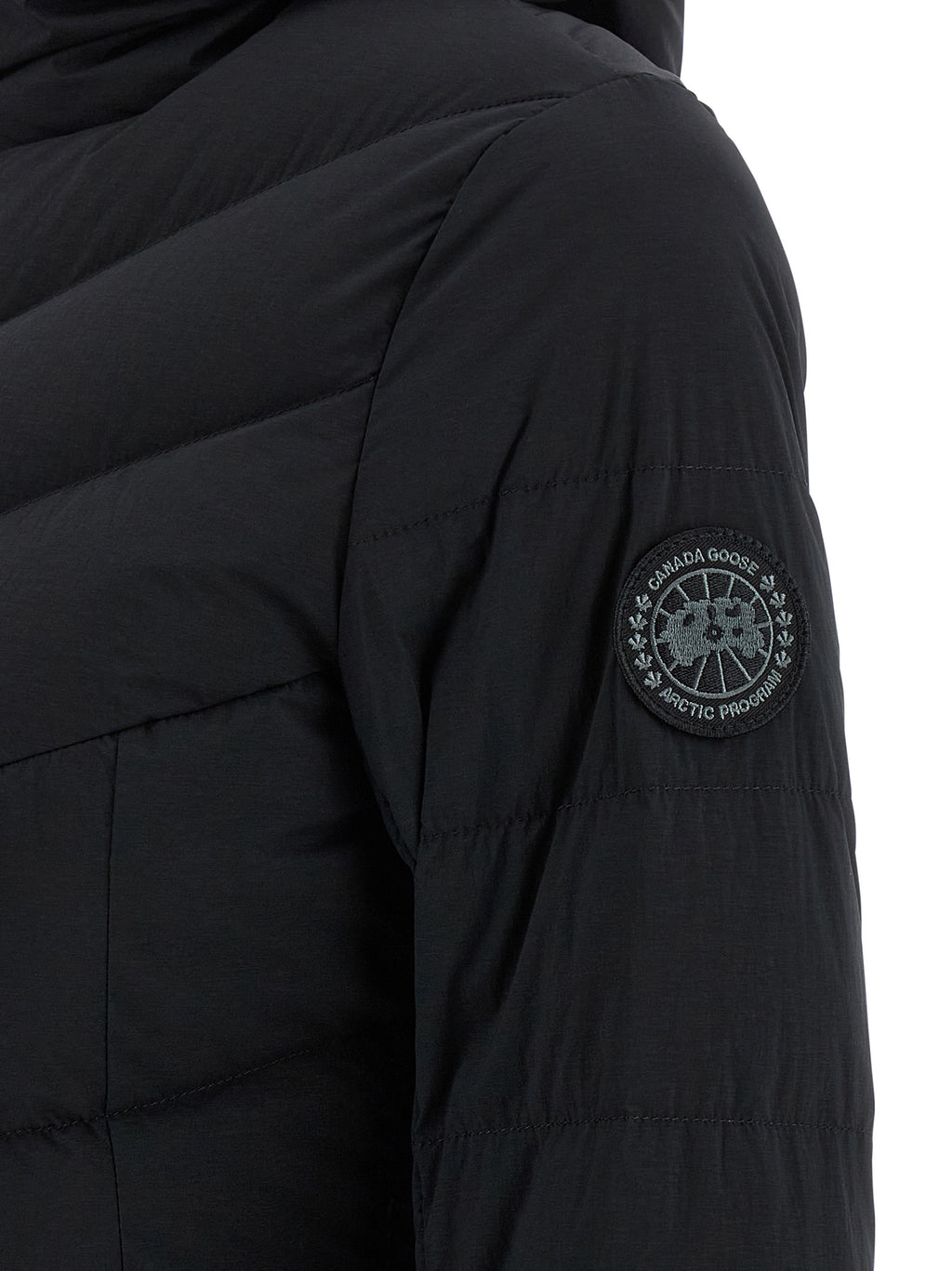 Chaqueta larga de poliamida negra Canada Goose