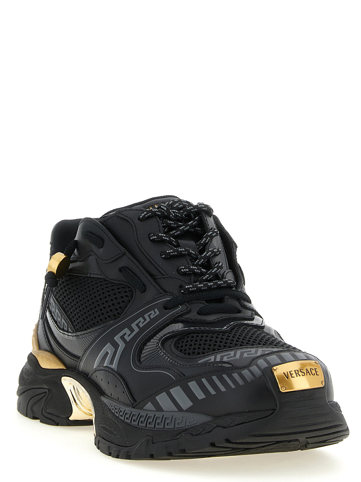 Sneakers sportive Versace in pelle di vitello multicolore