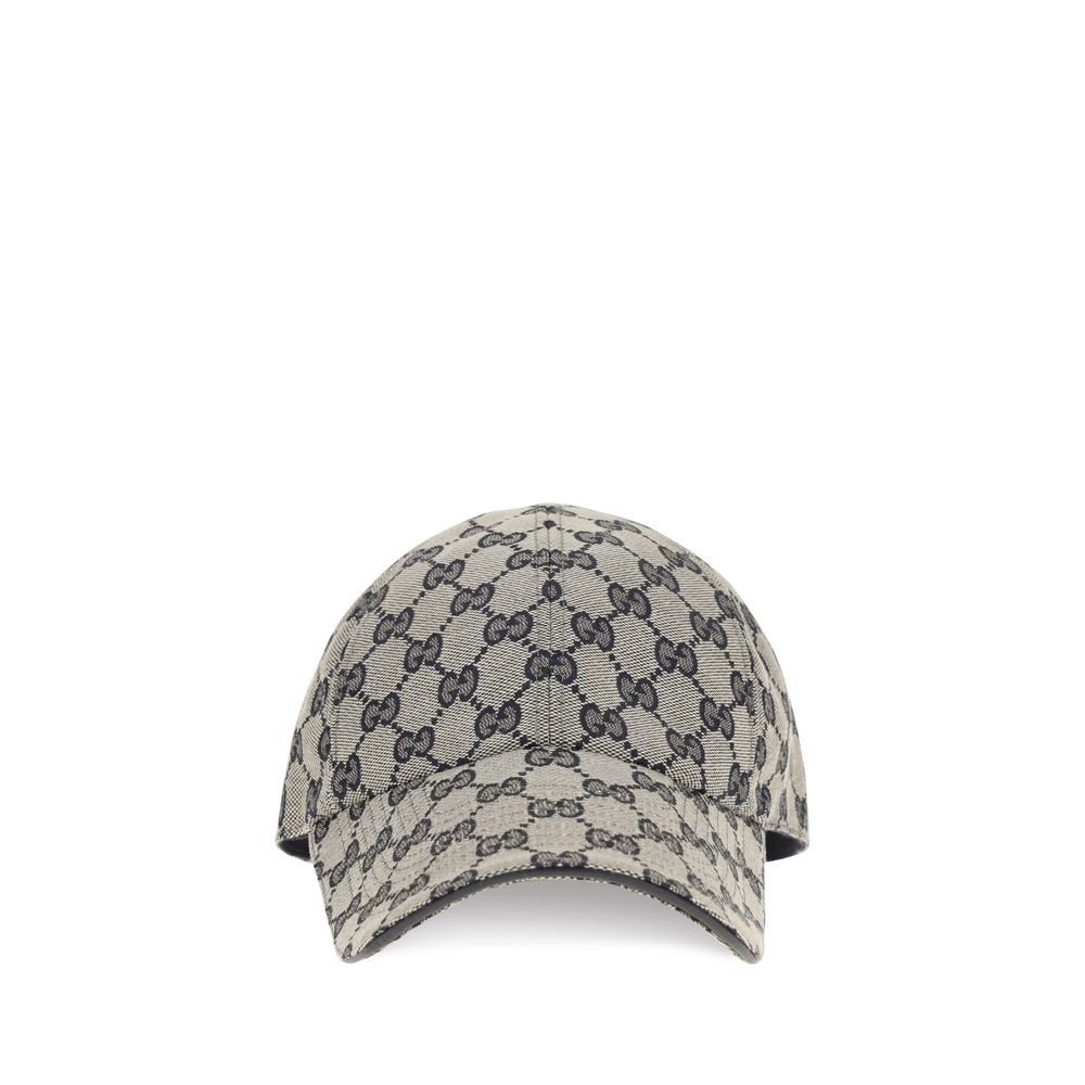 Cappellino da baseball Gucci in cotone grigio