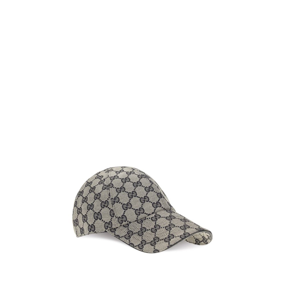 Cappellino da baseball Gucci in cotone grigio