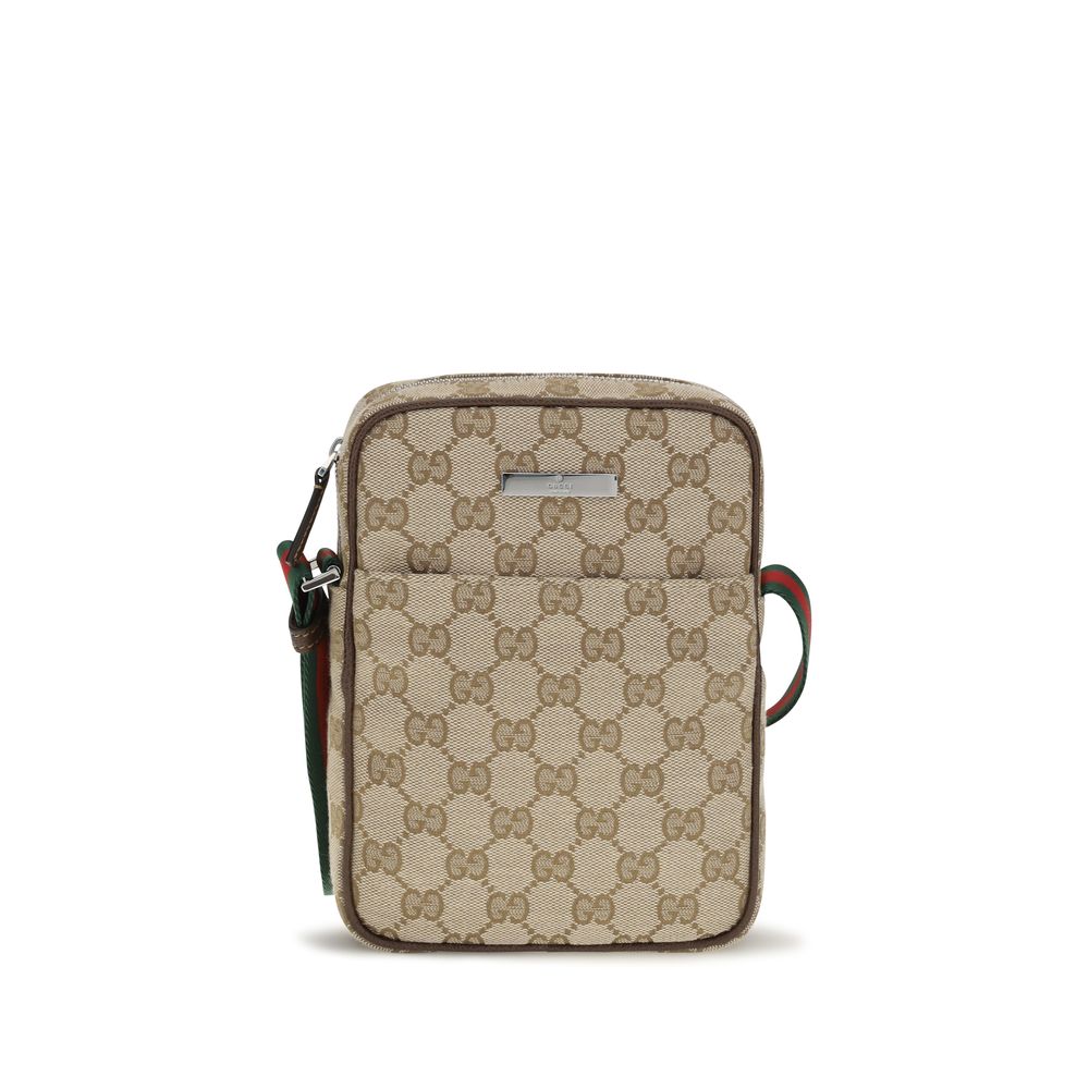 Borsa a Tracolla Gucci in Tessuto Beige