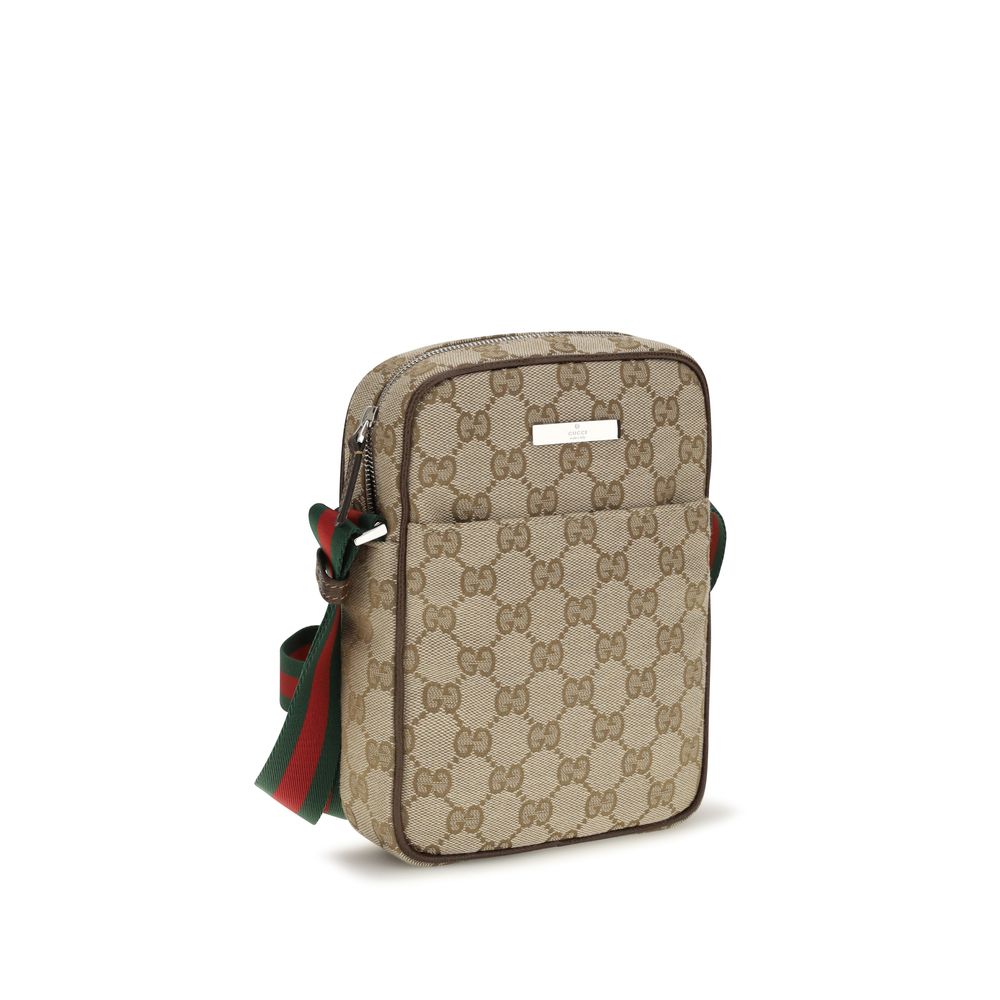 Borsa a Tracolla Gucci in Tessuto Beige
