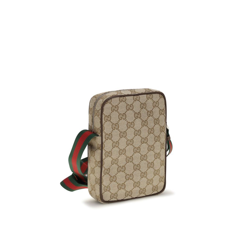 Borsa a Tracolla Gucci in Tessuto Beige