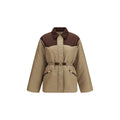 Giacca lunga Versace in nylon beige