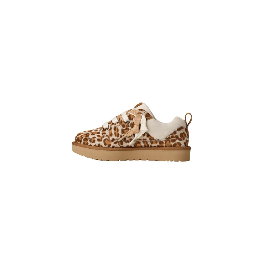 Décolleté con plateau UGG in pelle scamosciata beige