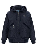 Bomber Prada in poliammide riciclata blu