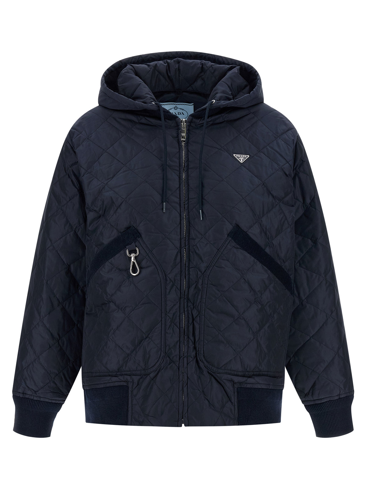 Bomber Prada in poliammide riciclata blu