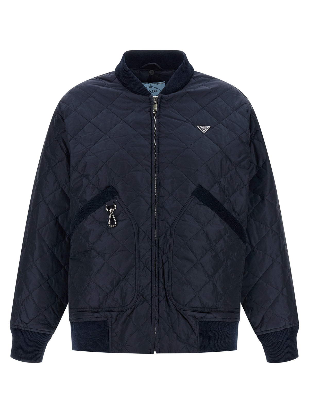 Bomber Prada in poliammide riciclata blu