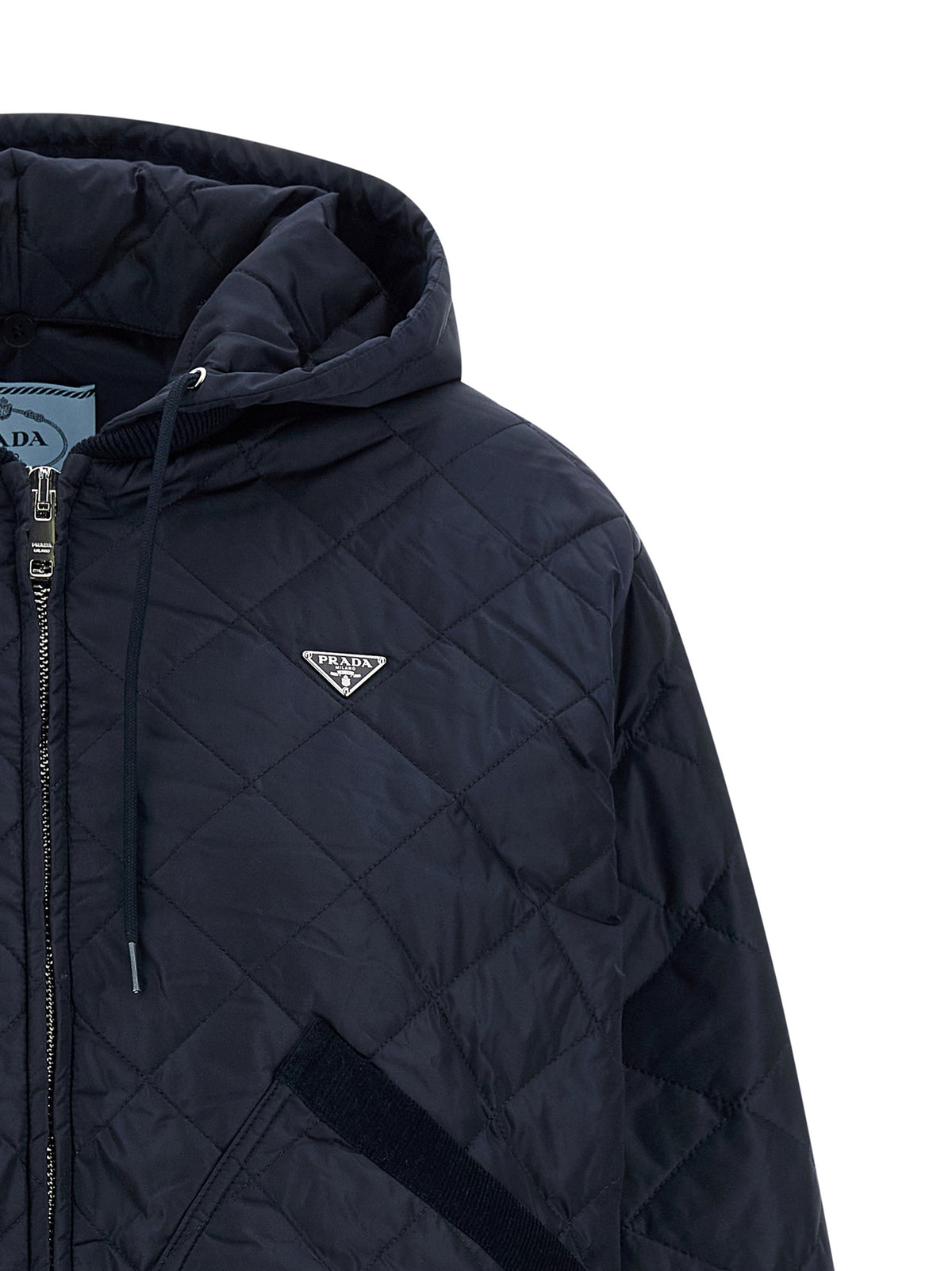 Bomber Prada in poliammide riciclata blu