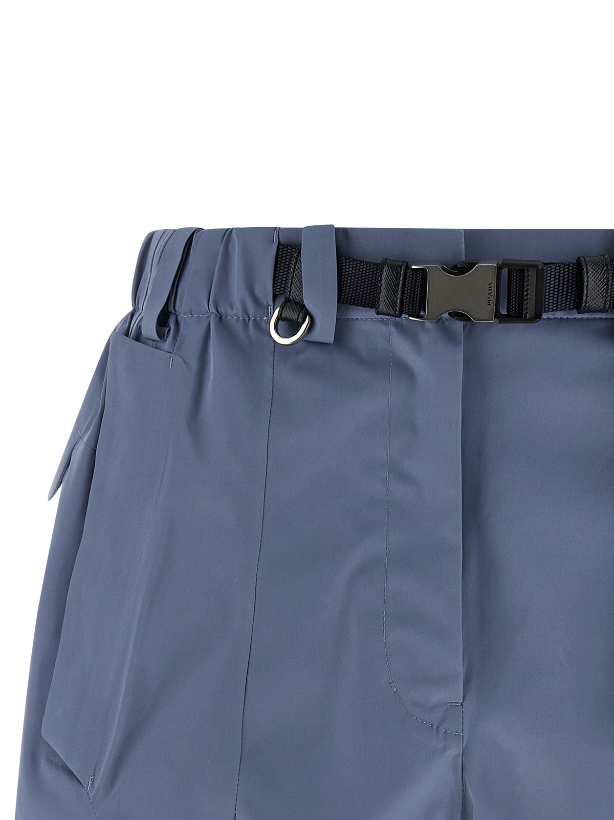 Blaue Bermuda-Shorts aus Polyester von Prada