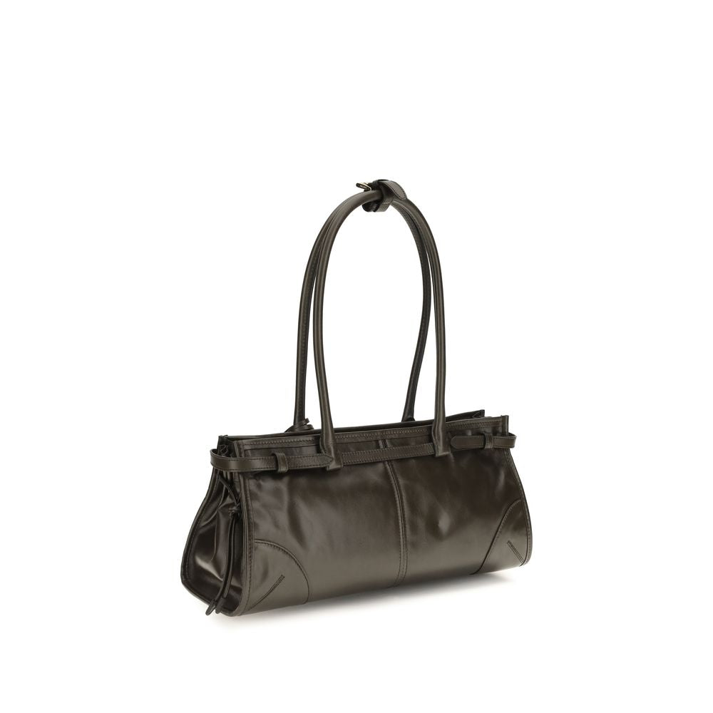 Prada Black Calf Leather Bos Taurus Shoulder Bag