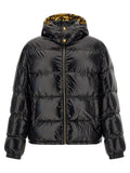 Giacca lunga in nylon nero Versace