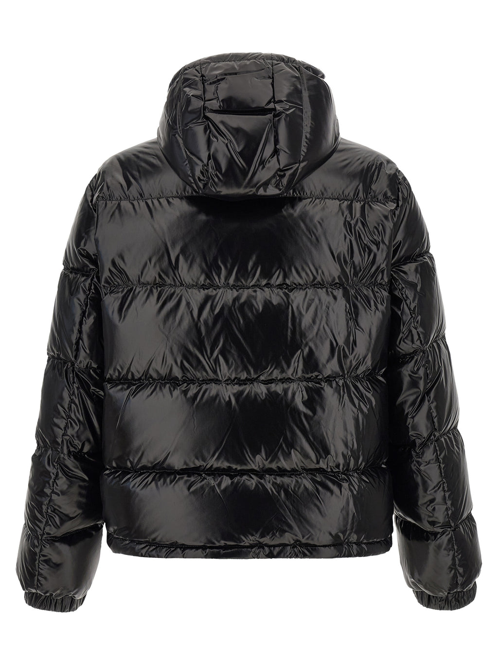 Giacca lunga in nylon nero Versace