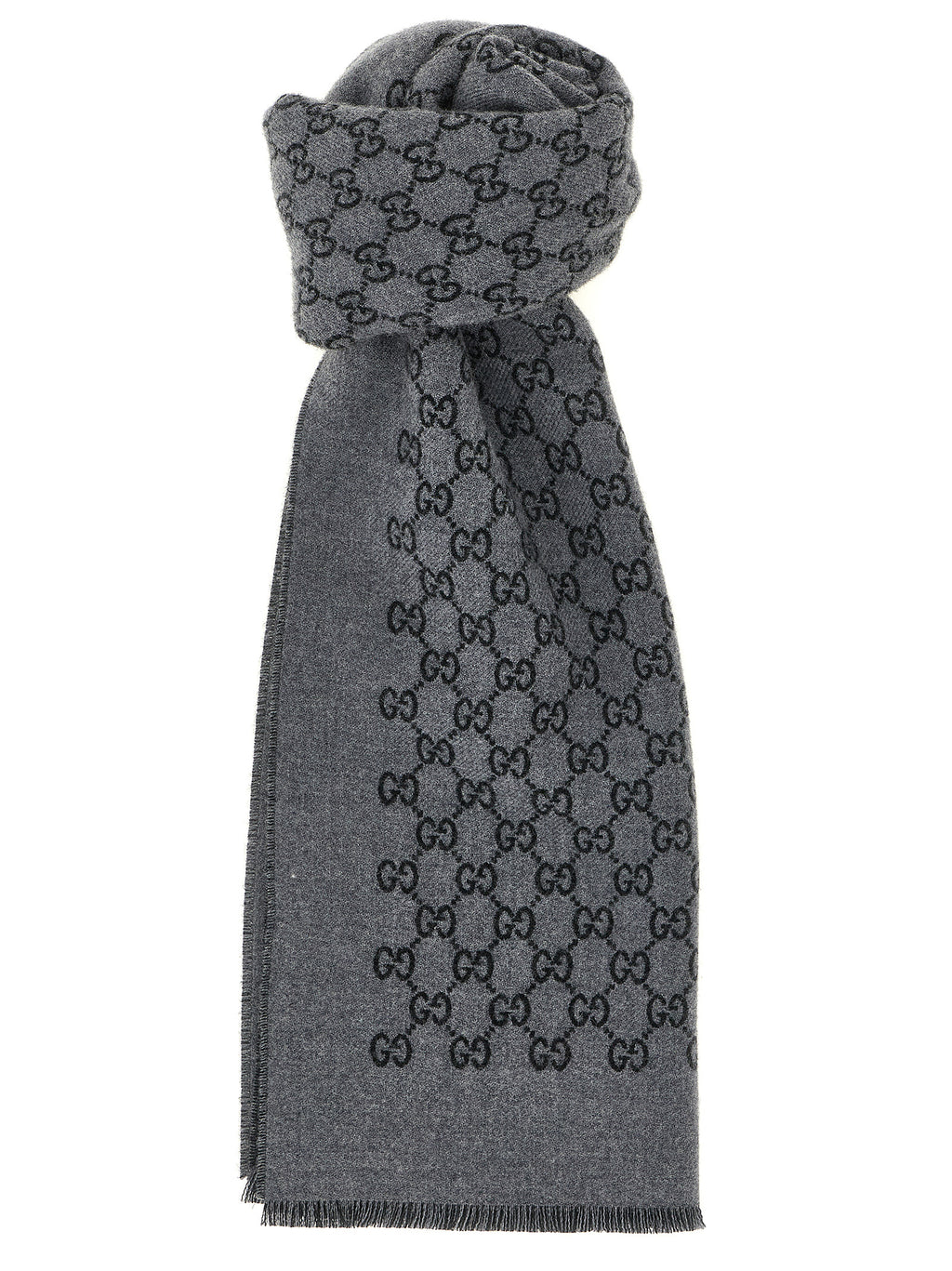Sciarpa Gucci in lana grigia