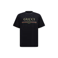 T-shirt noir en coton Gucci