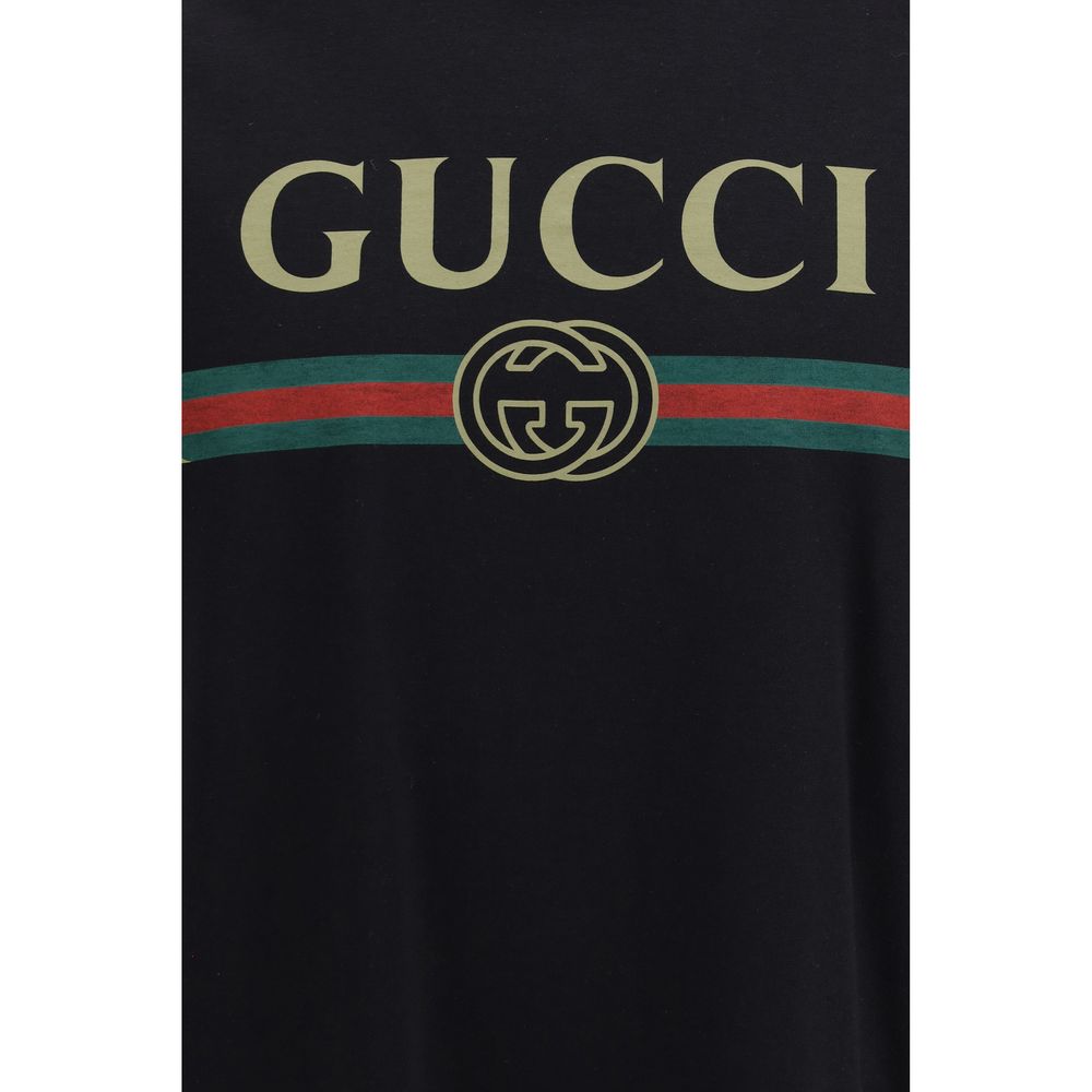 T-shirt noir en coton Gucci