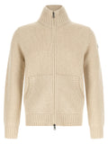 Moncler Beige Virgin Wool Cardigan