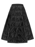 Moncler Black Polyamide Midi Skirt