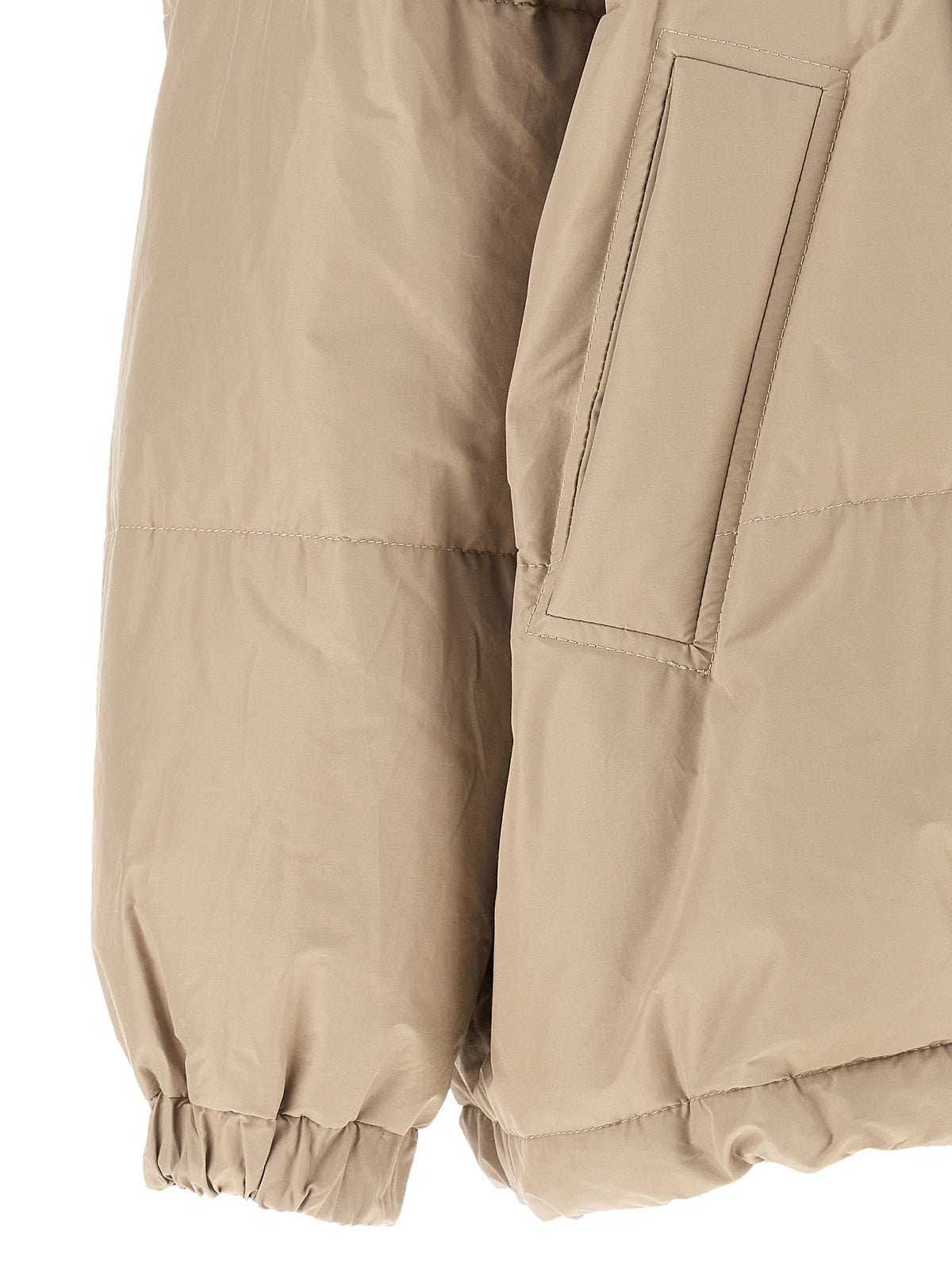 Brunello Cucinelli Beige Cotton Full-Length Jacket