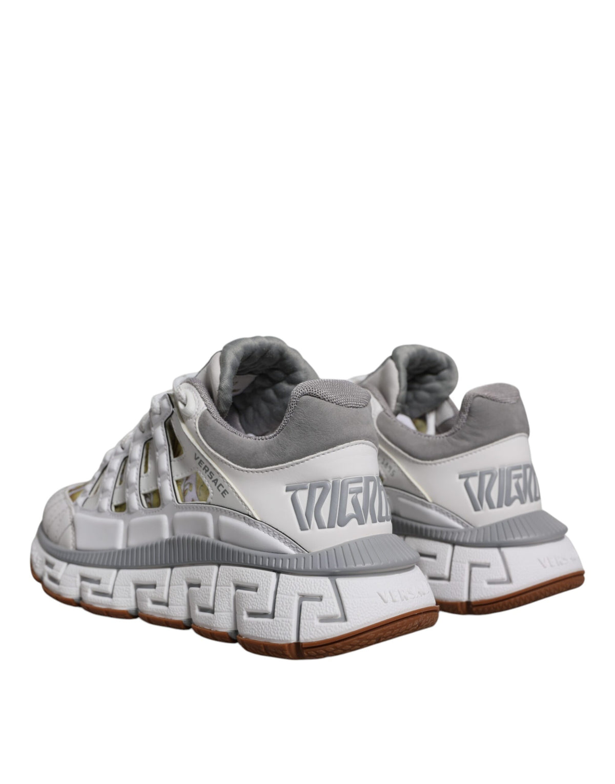 Versace Weiße Trigreca Barock-Print Low-Top-Sneakers