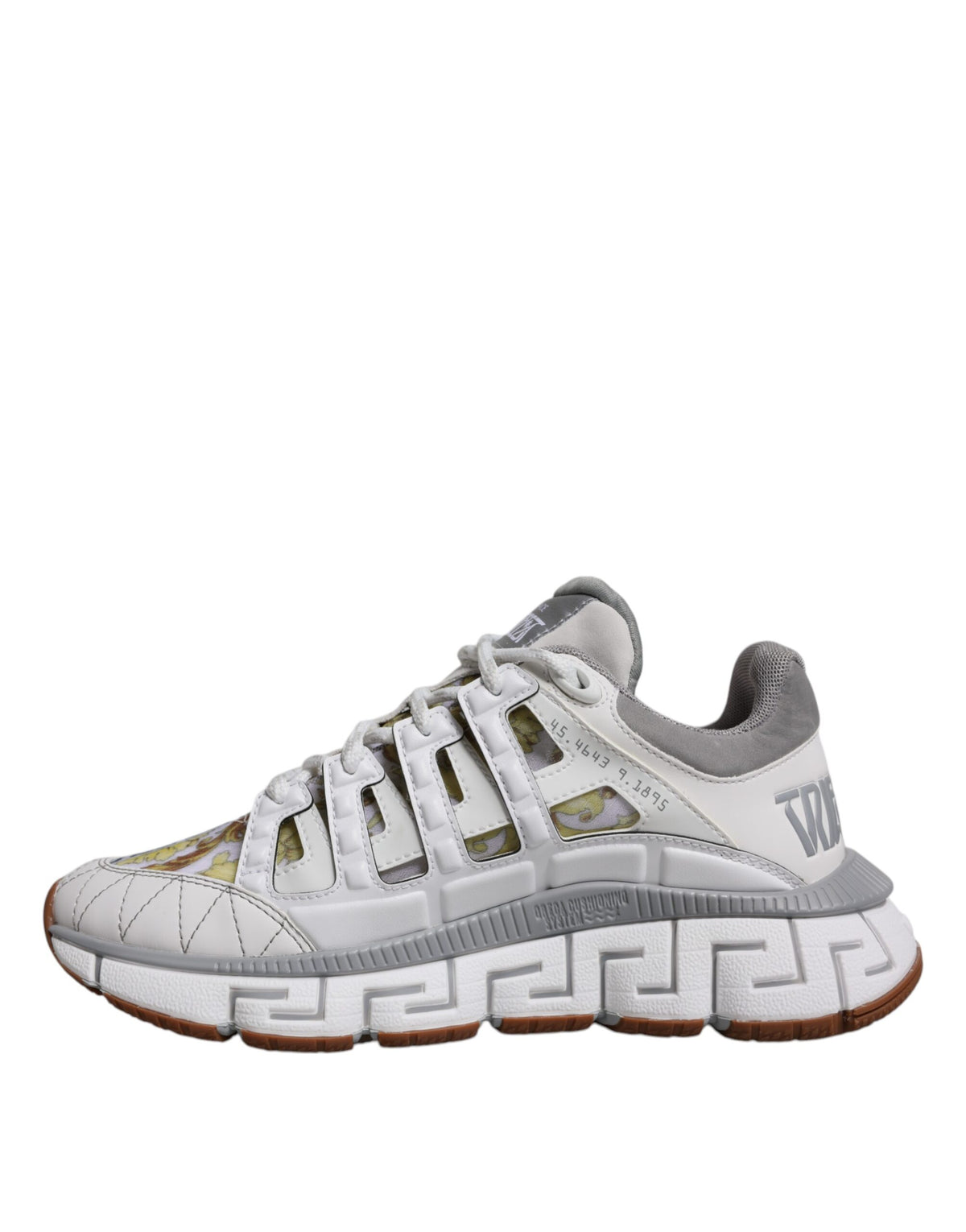 Versace Weiße Trigreca Barock-Print Low-Top-Sneakers
