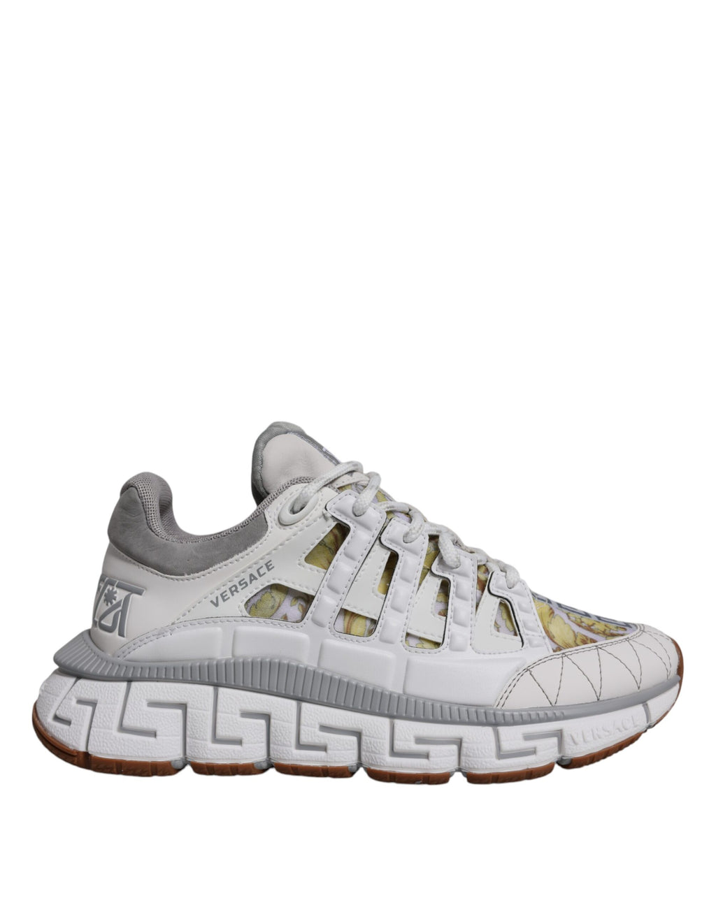 Versace Weiße Trigreca Barock-Print Low-Top-Sneakers
