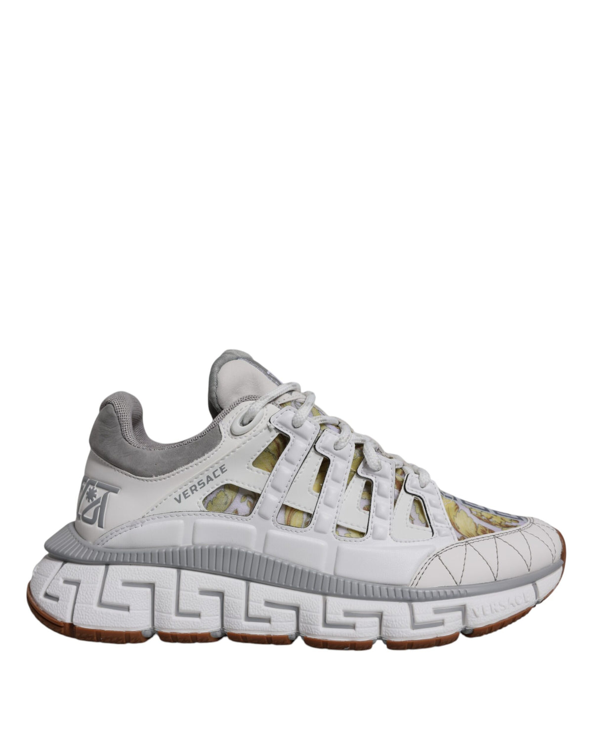 Versace Weiße Trigreca Barock-Print Low-Top-Sneakers