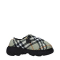 Burberry Green Fabric Slip-On Loafers