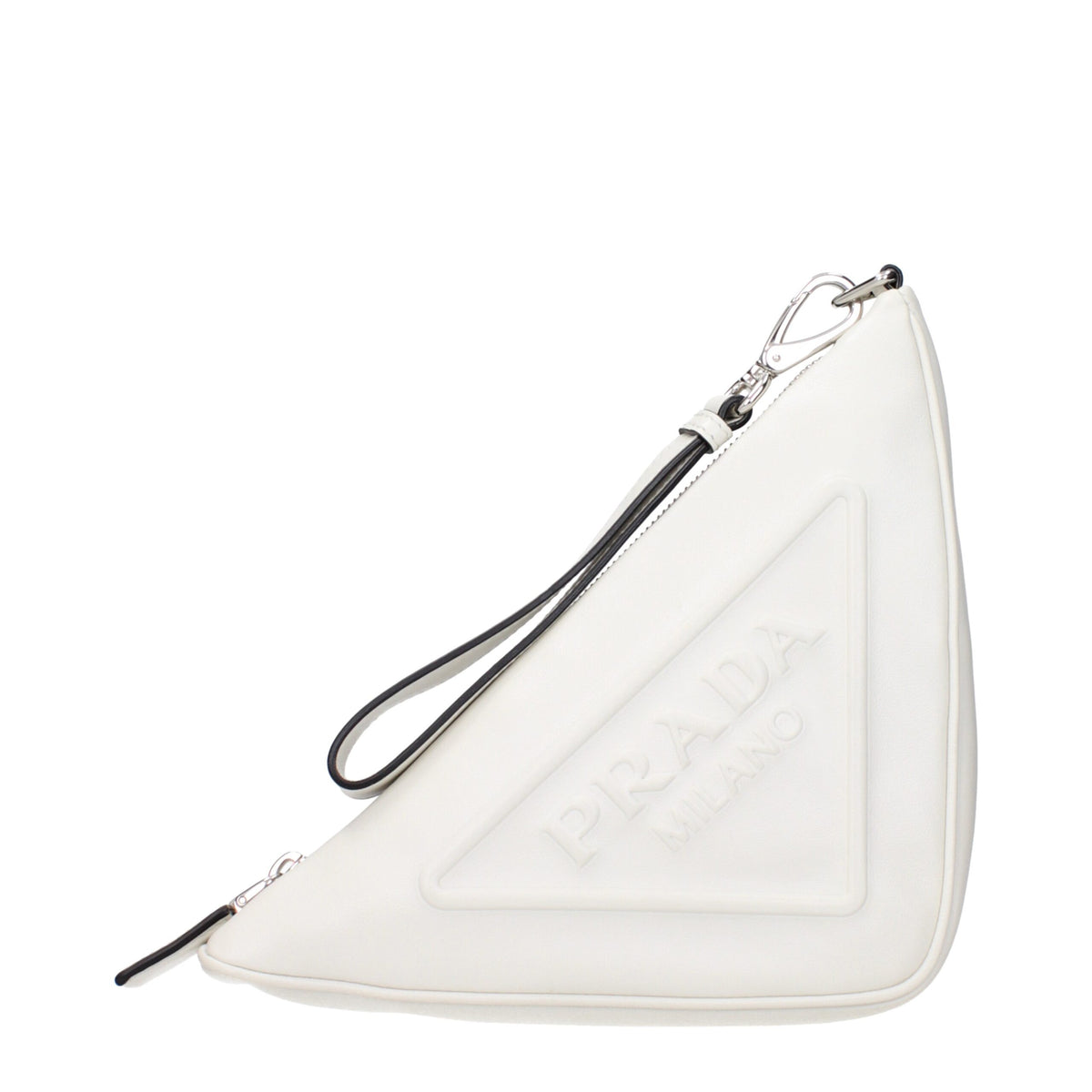 Prada Clutch aus weißem Leder