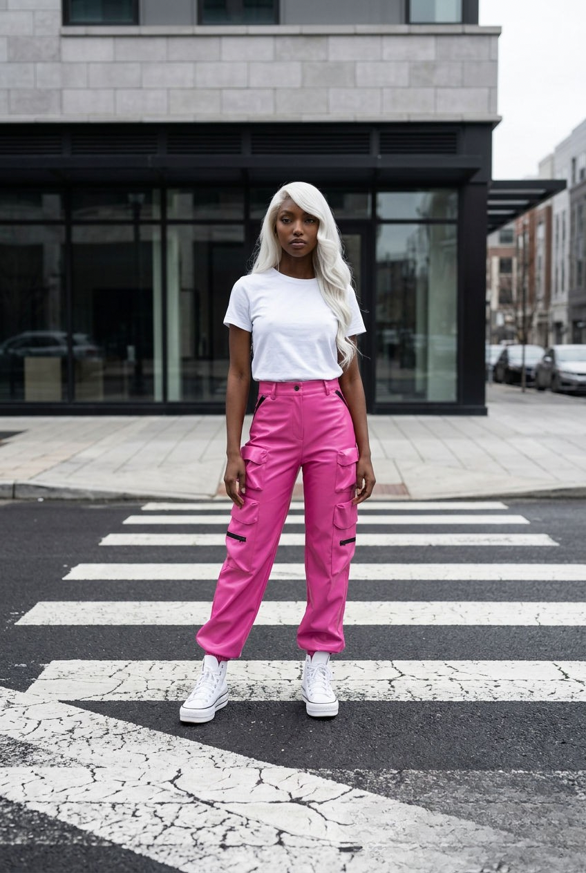Bellgatti Pink Cargo Pants